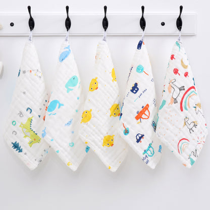 Slipper Towel Baby Gauze Towel Wash Face Cotton Soft Newborn Children Cotton Gauze Baby Handkerchief Small Square - image 3