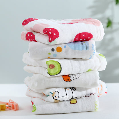 Slipper Towel Baby Gauze Towel Wash Face Cotton Soft Newborn Children Cotton Gauze Baby Handkerchief Small Square - image 4