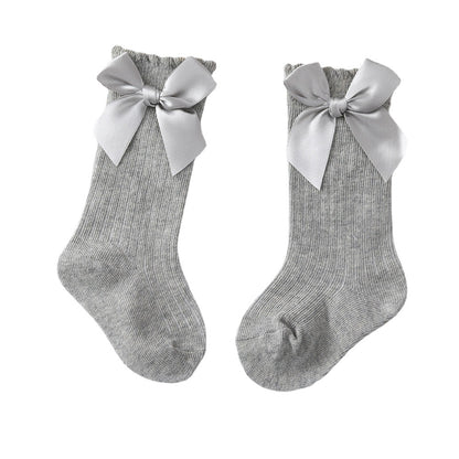 2021 New 1 year old baby socks long tube knee bow socks Spanish style INS Princess socks girls socks - image 5
