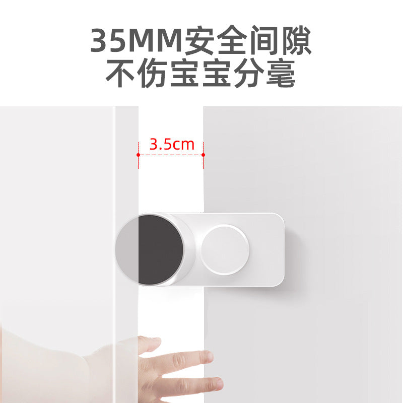 Child safety anti-pinch hand door card rotatable safety door stop seam door plug protection snap lock anti-door switch insurance - image 3