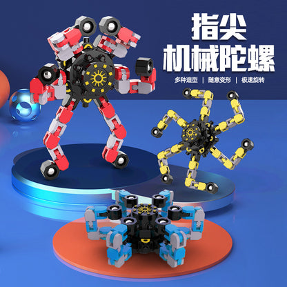 New Decompression Fingertip Mechanical Gyro Decompression Finger Gyro Luminous Gyro Deformation Cross-Border Toy Douyin Same Style - image 1