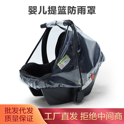 Factory direct EVA transparent baby seat rain cover baby stroller baby carrier rain cover dust cover - image 1