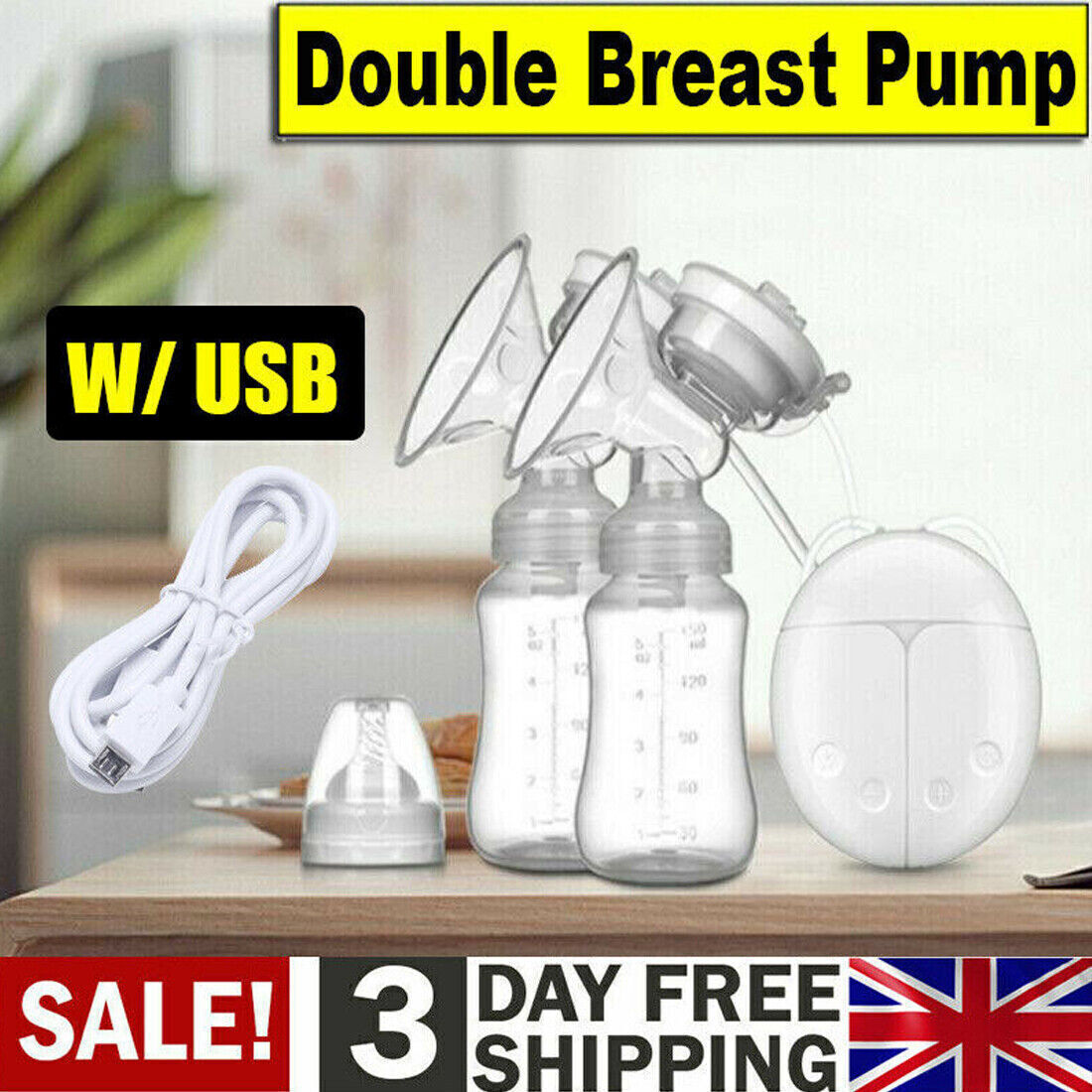 Electric Breast Mute Automatic Dual Breastpump Baby Infant