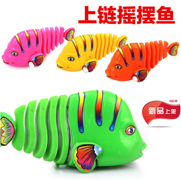 Chain fish spring swing cartoon fish colorful chain swing fish chain toy fish stall toys wholesale - image 1