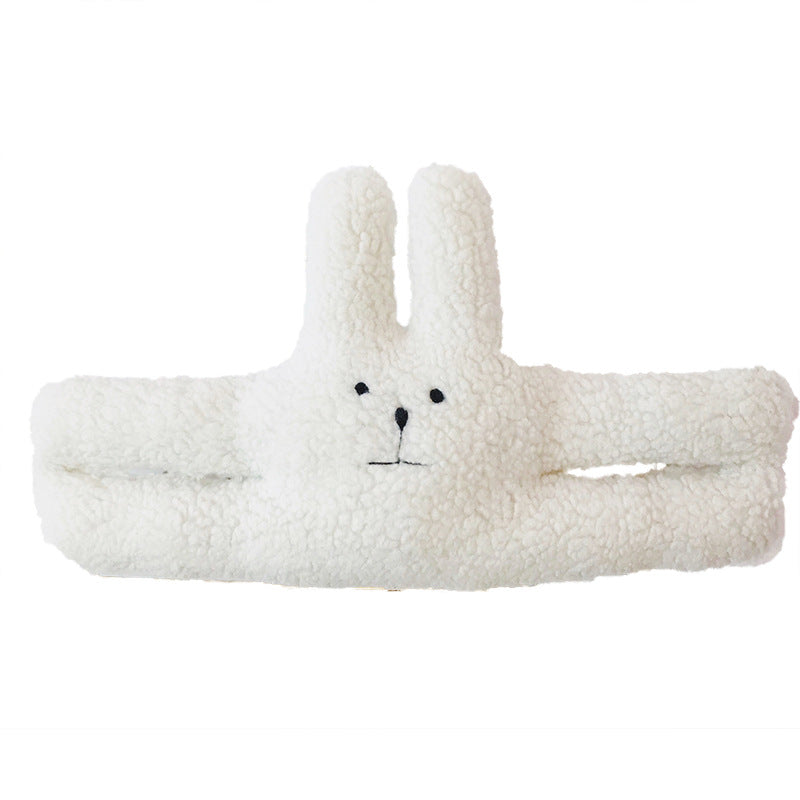 ins Nordic anti-pinch hand door card baby children's room Anti-pinch hand door hanging cartoon White Rabbit Brown Bear plush doll - image 4