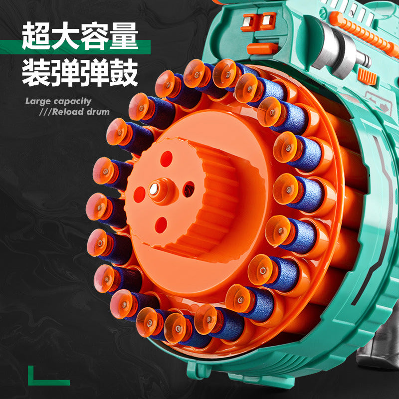 Cross-border hot sale Electric Soft Bullet Gun automatic pistol suction cup foam EVA sponge bullet blocking space gun toy - image 2