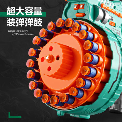 Cross-border hot sale Electric Soft Bullet Gun automatic pistol suction cup foam EVA sponge bullet blocking space gun toy - image 2