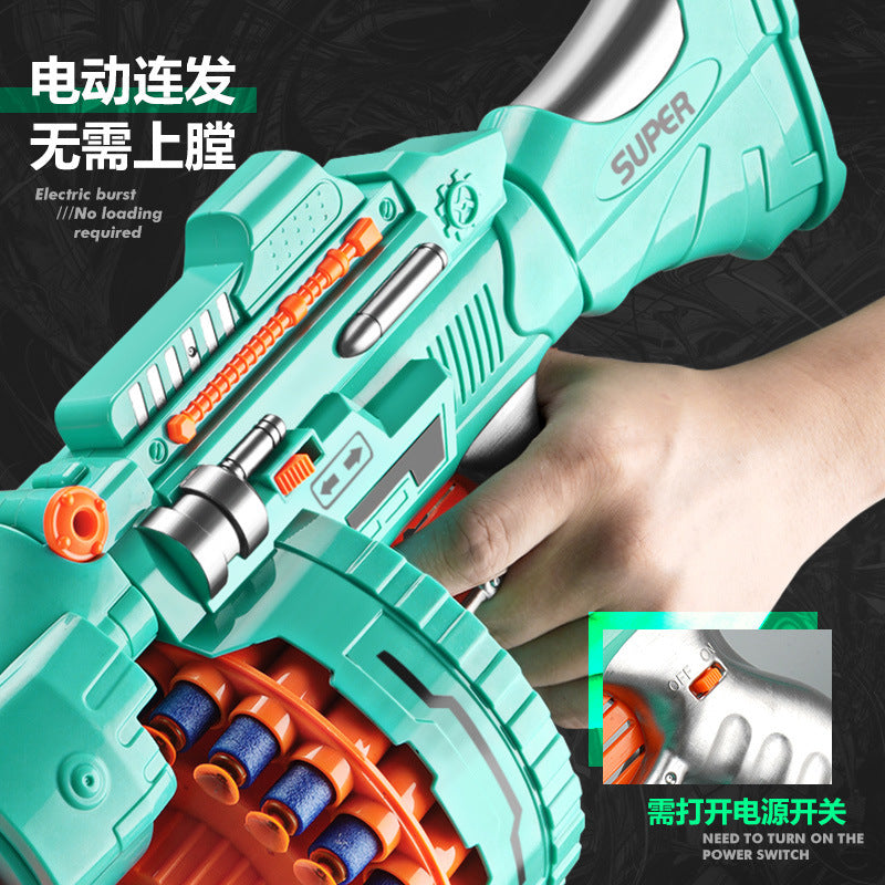 Cross-border hot sale Electric Soft Bullet Gun automatic pistol suction cup foam EVA sponge bullet blocking space gun toy - image 3