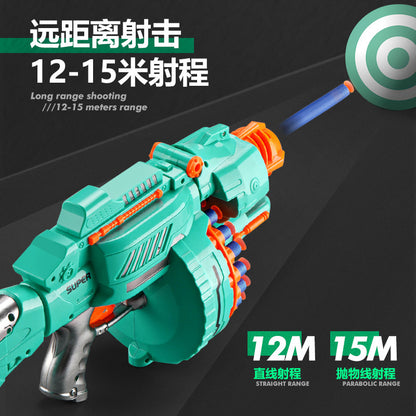 Cross-border hot sale Electric Soft Bullet Gun automatic pistol suction cup foam EVA sponge bullet blocking space gun toy - image 4