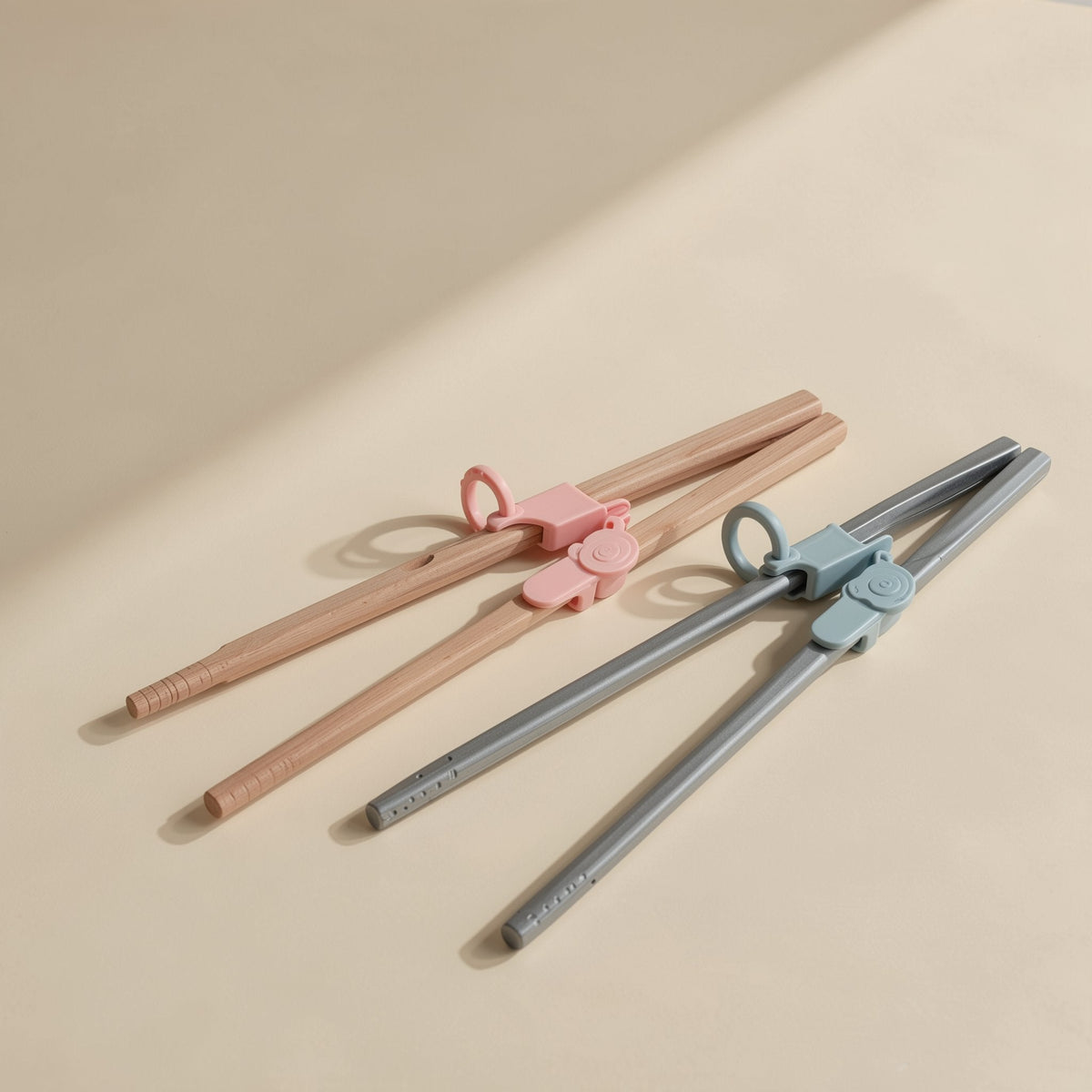 Children’s polypropylene training chopsticks with ring sleeve and finger gloves - view 3