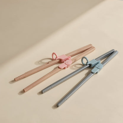 Children’s polypropylene training chopsticks with ring sleeve and finger gloves - view 3