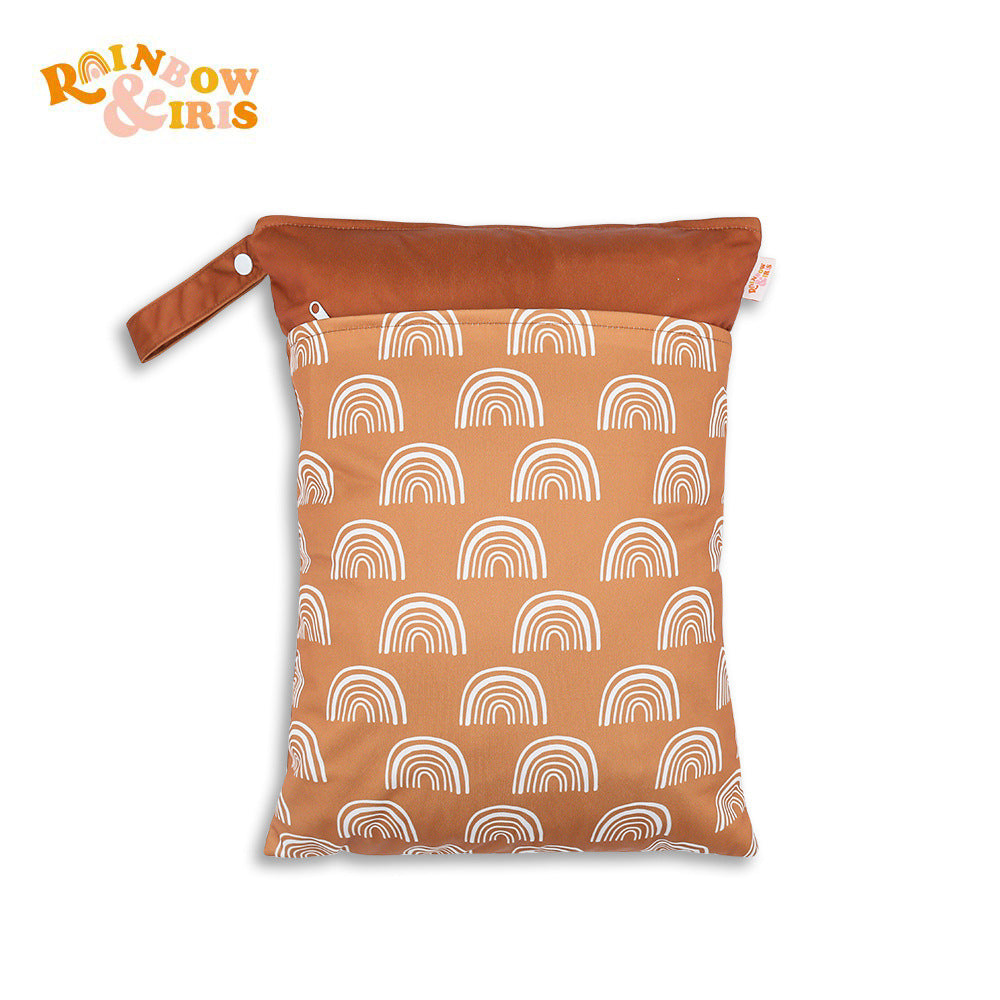 Double-layer zipper trolley hanging bag baby diaper waterproof storage bag large capacity 30 * 40cm wetbag - image 1
