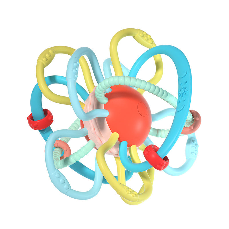 Mountain Manhattan hand ball soft baby teether teether teether stick baby toy teether silicone boiled - image 5