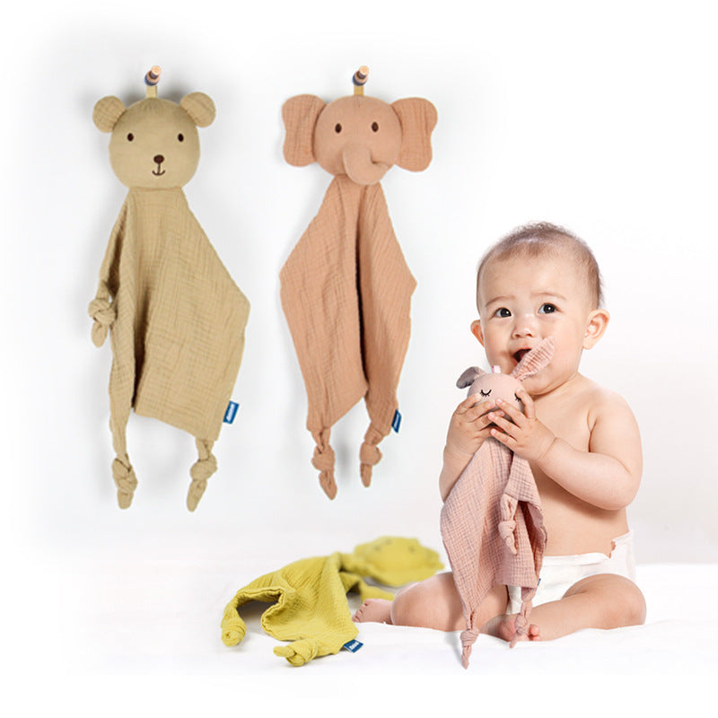 Baby Animal Gauze Anchorage Scarf Baby Entrance Bite Sleeping Handkerchief Rabbit Soothing Toy Spot - image 1