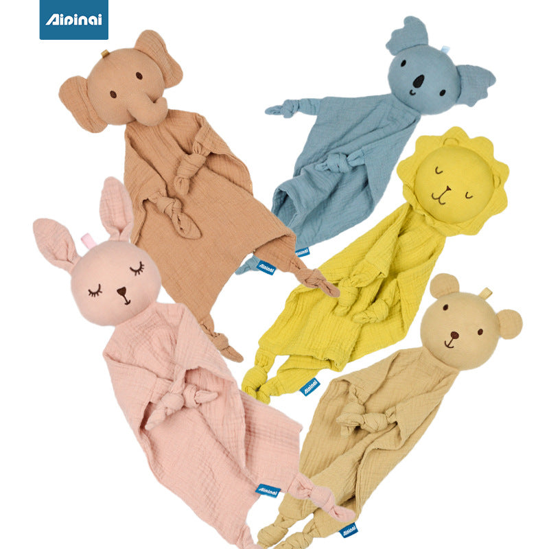 Baby Animal Gauze Anchorage Scarf Baby Entrance Bite Sleeping Handkerchief Rabbit Soothing Toy Spot - image 2