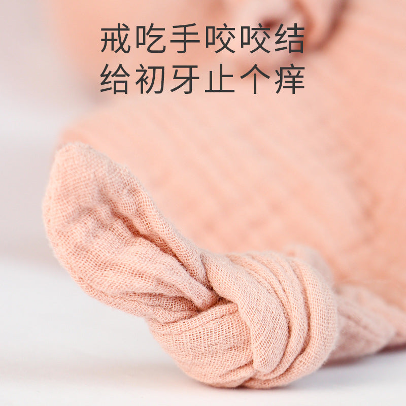 Baby Animal Gauze Anchorage Scarf Baby Entrance Bite Sleeping Handkerchief Rabbit Soothing Toy Spot - image 3