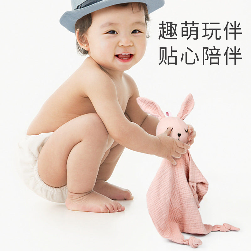 Baby Animal Gauze Anchorage Scarf Baby Entrance Bite Sleeping Handkerchief Rabbit Soothing Toy Spot - image 4