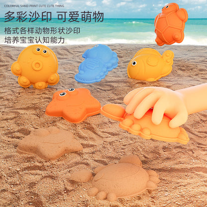 New Xinxing Beach Toy Set Children's Beach Sand Playing Beach Bucket Sand Digging Shovel Beach Tools - image 3
