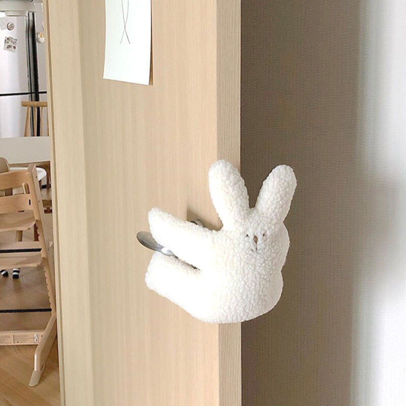 Ins Little Bear Lamb Fleece Toy Children's Anti-Pinch Door Stopper Baby Door Decoration Door Hanger Anti-Pinch Door Stopper - image 1