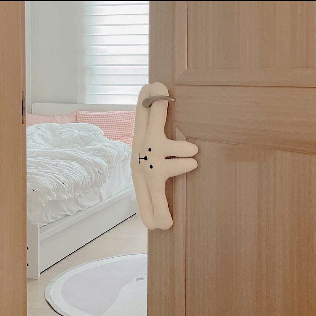 Ins Little Bear Lamb Fleece Toy Children's Anti-Pinch Door Stopper Baby Door Decoration Door Hanger Anti-Pinch Door Stopper - image 3