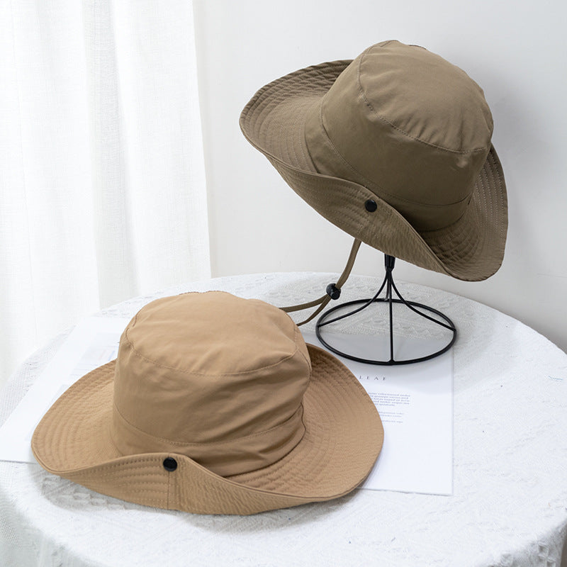 Parent-Child Outdoor Sunshade Hat Summer Men's Leisure Sports Mountaineering Sun Hat Fisherman Hat Japanese Basin Hat - image 3