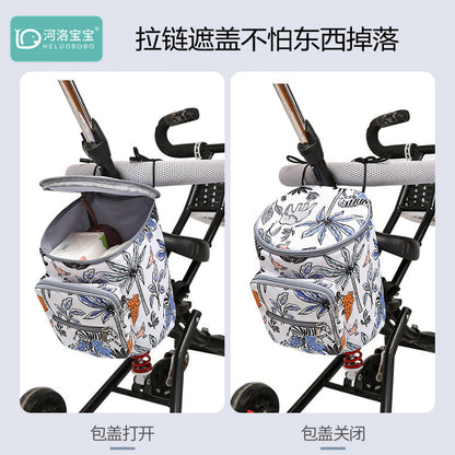 New Large-Capacity Baby Walking Artifact Stroller Hanging Bag Stroller Storage Bag Multi-Functional Stroller Bag Outing Mommy Bag - image 2