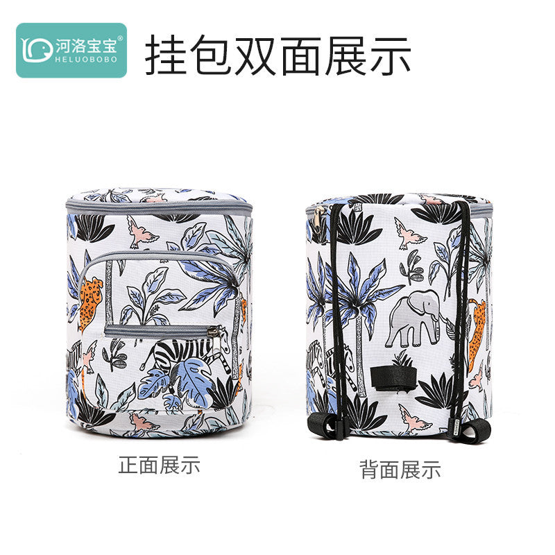 New Large-Capacity Baby Walking Artifact Stroller Hanging Bag Stroller Storage Bag Multi-Functional Stroller Bag Outing Mommy Bag - image 4