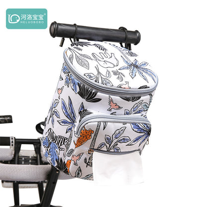 New Large-Capacity Baby Walking Artifact Stroller Hanging Bag Stroller Storage Bag Multi-Functional Stroller Bag Outing Mommy Bag - image 5