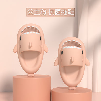 4cm Thick Bottom Shark Parent-Child Slippers Women's Funny Home Cartoon Children's EVA Sandals Shit Feeling Thick Bottom Slippers for Men - image 1
