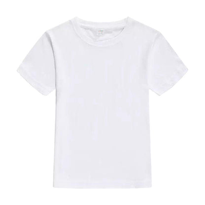 Pure Cotton White Children's Short-Sleeved T-Shirt Class Uniform Parent-Child Activity Wear Custom Printed Logo - image 5