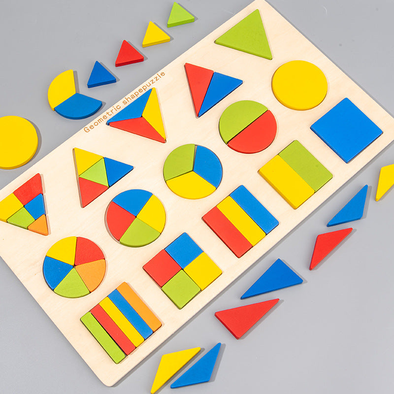Montessori Shape Matching Teaching Aids Educational Toys Baby's Hand Grasping Panel Children's Wooden Puzzle Mini - image 1