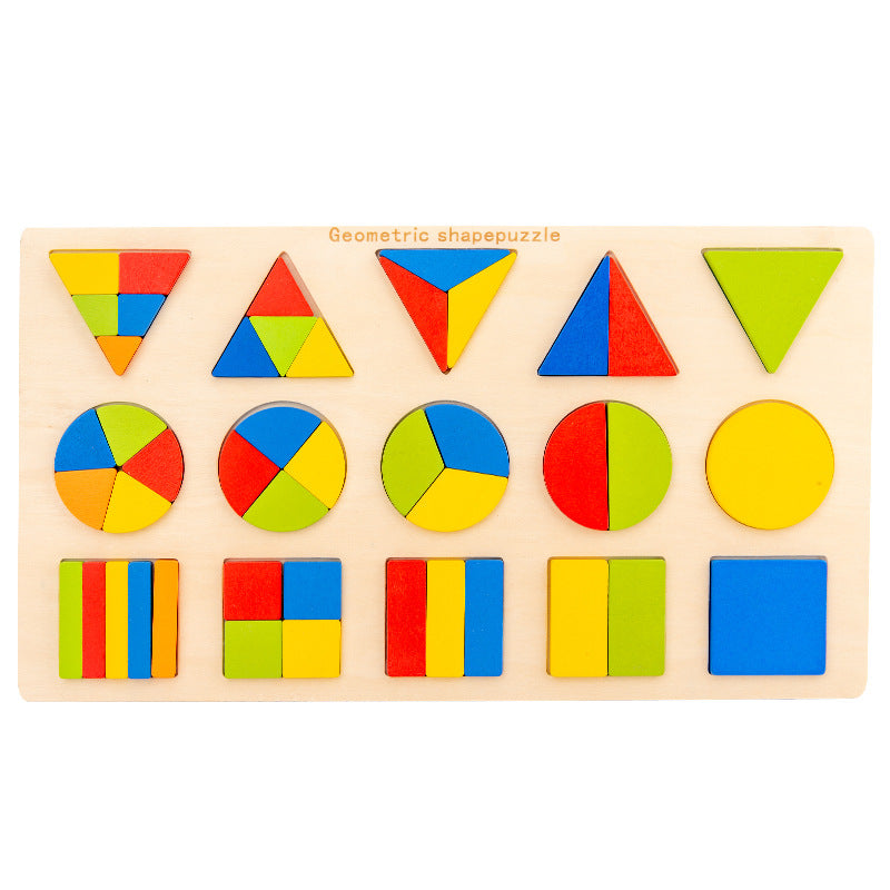 Montessori Shape Matching Teaching Aids Educational Toys Baby's Hand Grasping Panel Children's Wooden Puzzle Mini - image 3