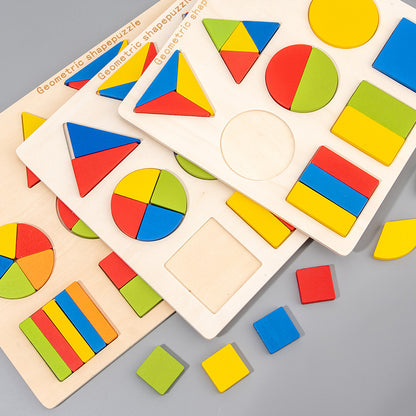 Montessori Shape Matching Teaching Aids Educational Toys Baby's Hand Grasping Panel Children's Wooden Puzzle Mini - image 4