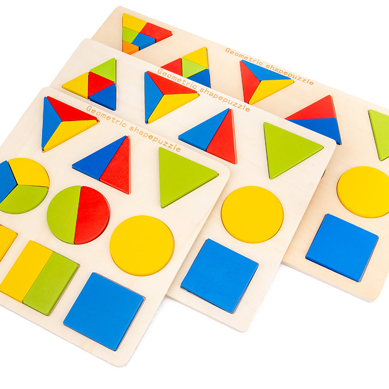 Montessori Shape Matching Teaching Aids Educational Toys Baby's Hand Grasping Panel Children's Wooden Puzzle Mini - image 5