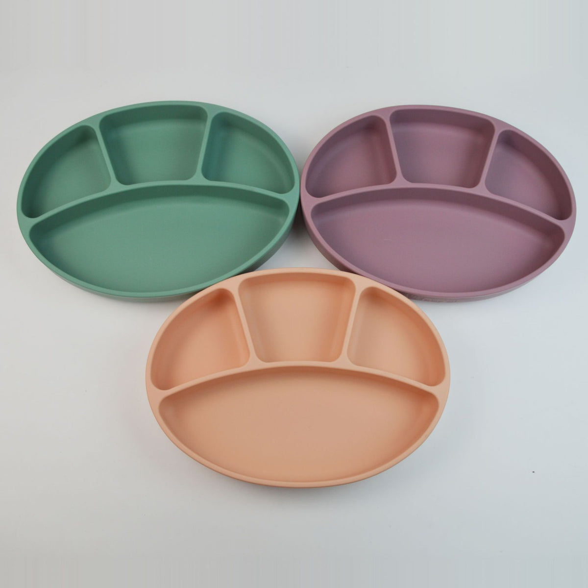 Korean Ins Kidsren's Silicone Compartment Suction Cup Dinner Plate Baby Tableware Can Be Boiled and Sterilized All-In-One Food Bowl - image 1