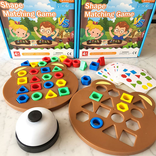 Children's Early Education Educational Geometric Shape Bear Matching Montessori Educational Building Blocks Parent-Child Interactive Battle Sensory Integration - image 1