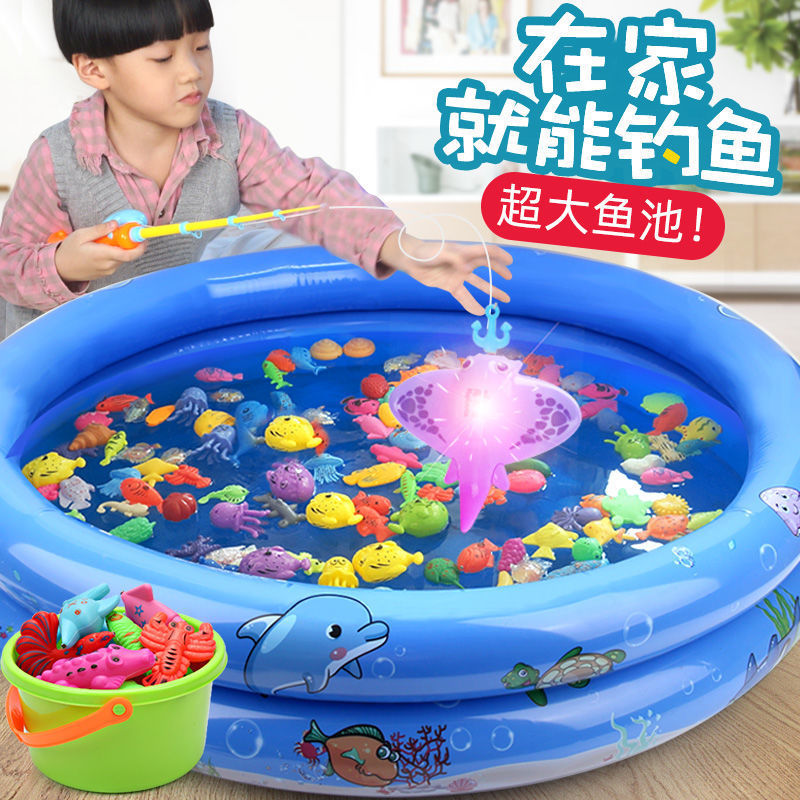 Children's Educational Fishing Toy Square Set Diving Baby Boy and Girl Magnetic Playhouse Water Pool - image 1