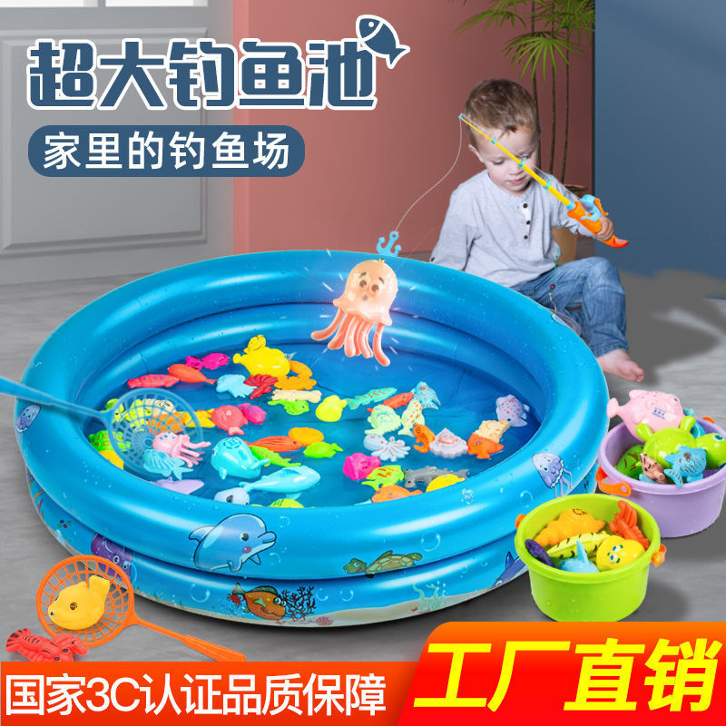 Children's Educational Fishing Toy Square Set Diving Baby Boy and Girl Magnetic Playhouse Water Pool - image 2
