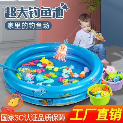 Children's Educational Fishing Toy Square Set Diving Baby Boy and Girl Magnetic Playhouse Water Pool - image 2