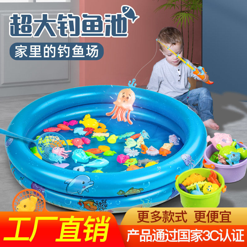 Children's Educational Fishing Toy Square Set Diving Baby Boy and Girl Magnetic Playhouse Water Pool - image 3
