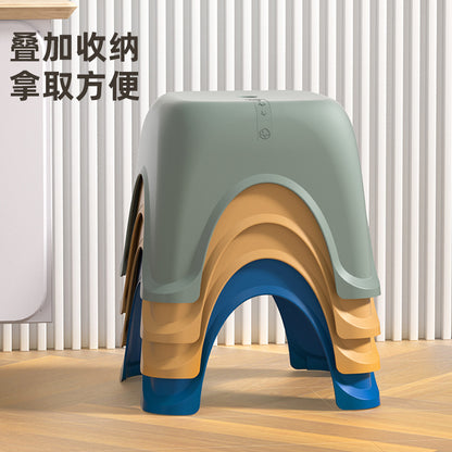 Plastic Bench Children's Stool Household Foot Stool Non-Slip Thickened Rubber Stool Adult Foot Stool Baby's Low Stool Bathroom Small Stool - image 4