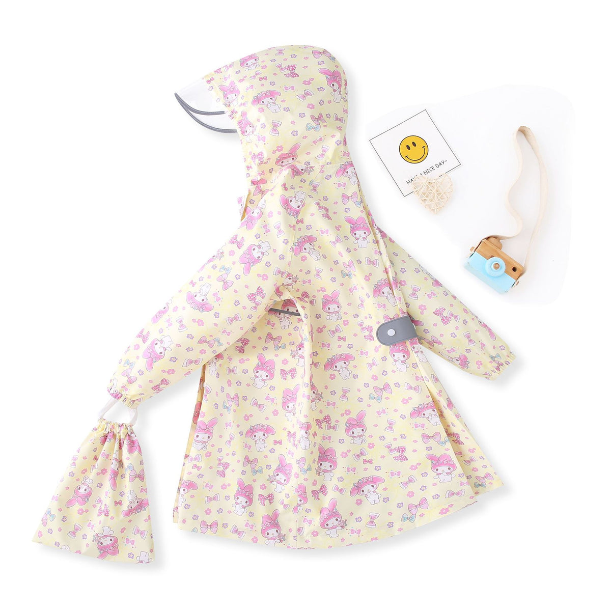 High-Quality Children's Raincoat with School Bag, Male and Female Baby and Toddler One-Piece Long Waterproof, Windproof and Snowproof Poncho - image 2