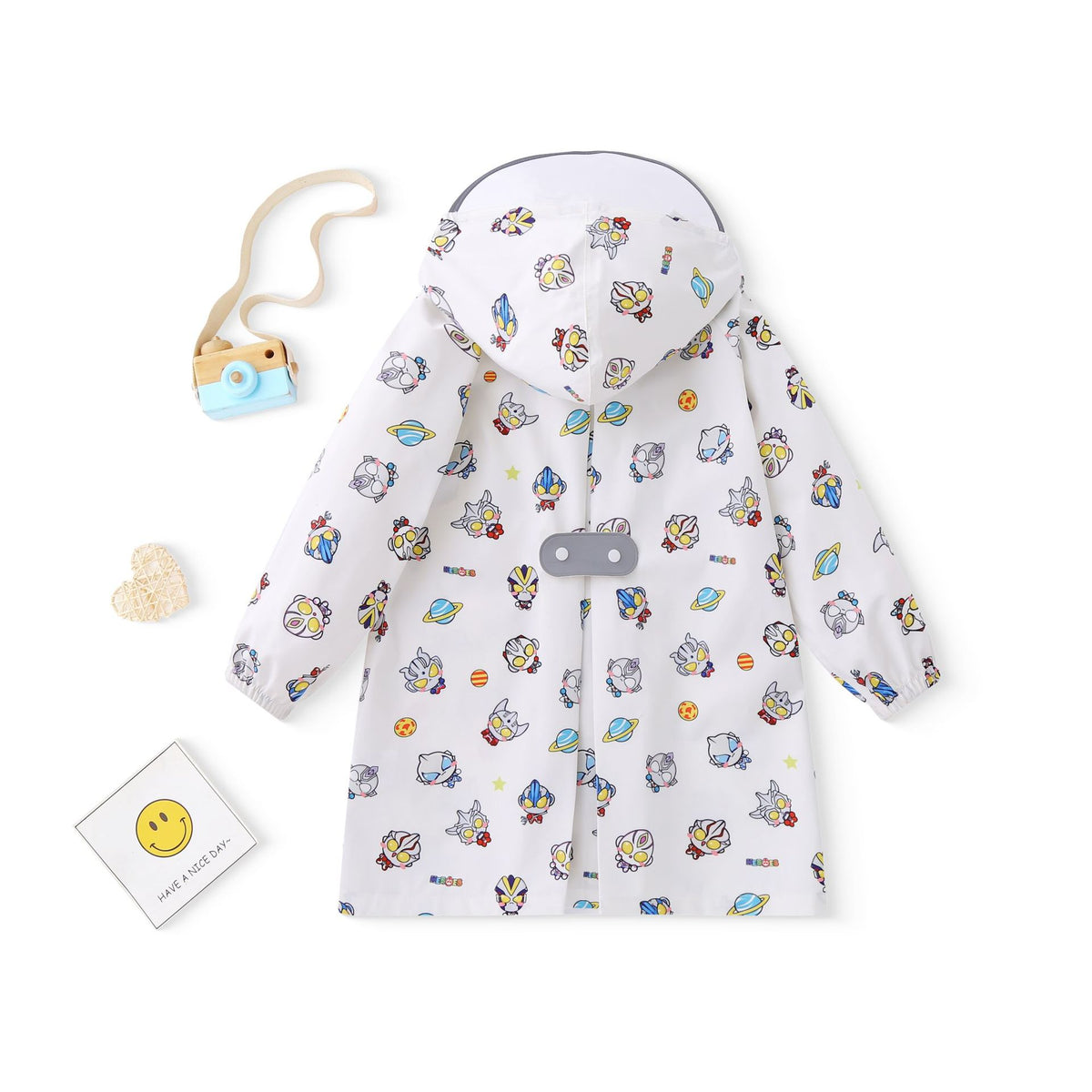High-Quality Children's Raincoat with School Bag, Male and Female Baby and Toddler One-Piece Long Waterproof, Windproof and Snowproof Poncho - image 4
