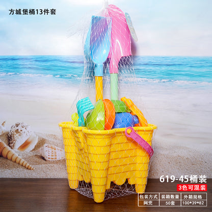 Children's beach toy set baby play sand play large sand shovel beach bucket sand digging tool hourglass wholesale - image 3