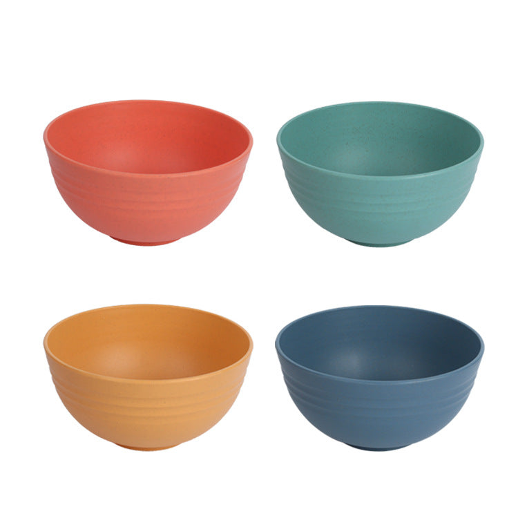 Cross-border Wheat Straw Tableware 15cm Bowl Amazon Soup Bowl Plastic Household Baby Food Supplementary Dining Bowl Children's Bowl - image 5