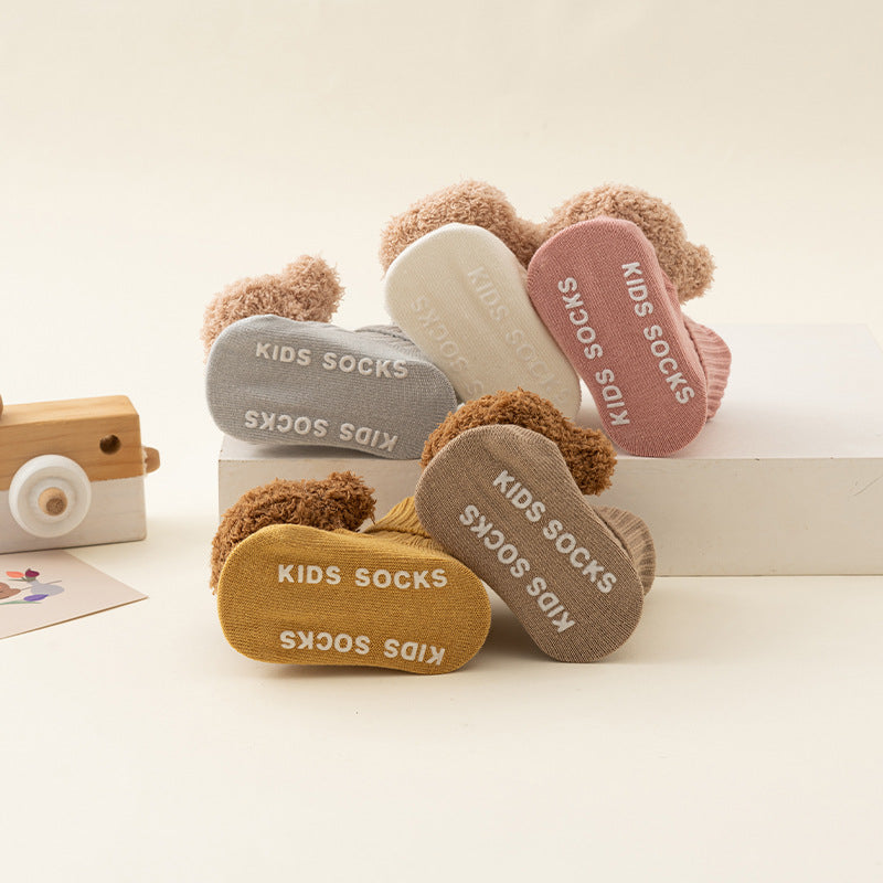 Newborn Baby Class a Cotton Terry Fleece-Lined Thickened Autumn and Winter Style Mid-Tube Anti-Slip Floor Socks Wholesale1 - image 3