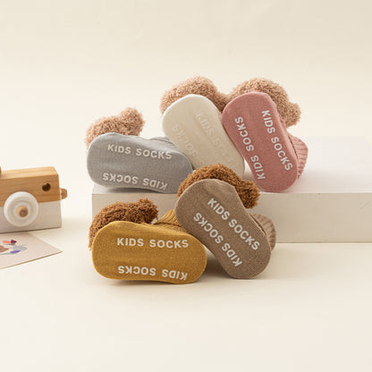 Newborn Baby Class a Cotton Terry Fleece-Lined Thickened Autumn and Winter Style Mid-Tube Anti-Slip Floor Socks Wholesale1 - image 3