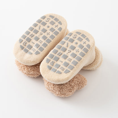 Newborn Baby Class a Cotton Terry Fleece-Lined Thickened Autumn and Winter Style Mid-Tube Anti-Slip Floor Socks Wholesale1 - image 4