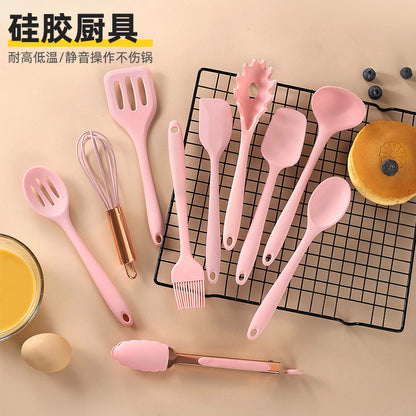 Mini silicone spatula non-stick special high temperature resistant baby food spatula spatula spatula Spatula Silicone kitchenware 10 piece set - image 1