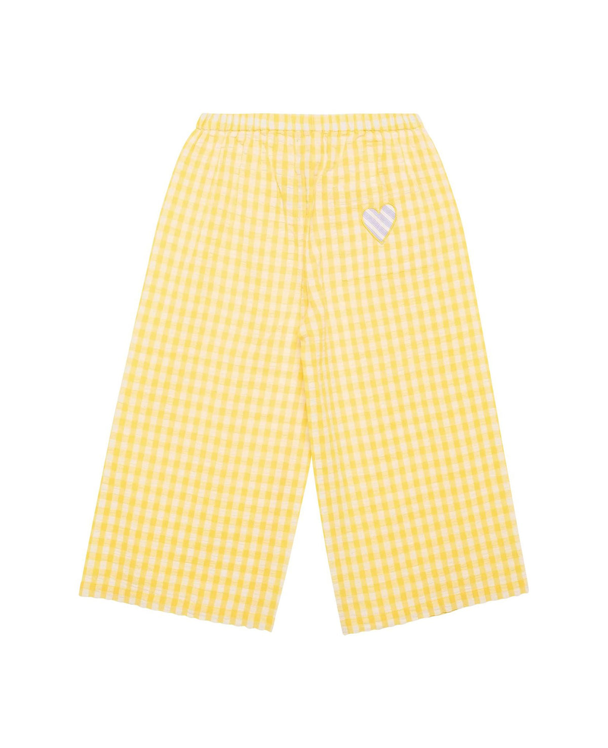 Summer Nordic-style Ruffle-sleeve Yellow Plaid Loose